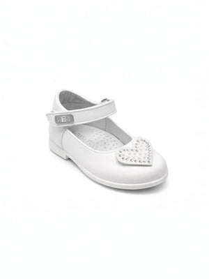 LAURA BIAGIOTTI - Ballerina con cuore in strass bambina bianca