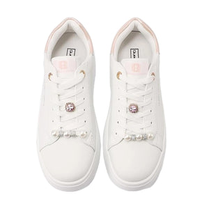 QUEEN HELENA X34 13 Sneaker Donna Platform Con Accessorio White Pink
