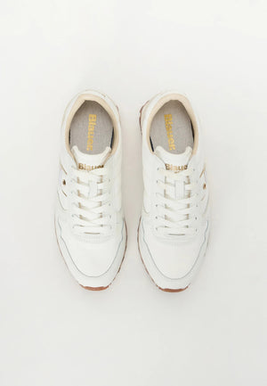 Blauer Millen Sneakers basse Donna, White/cream Pelle / nylon