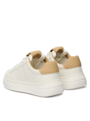 Calvin Klein Sneakers basse bimbi con lacci V3X9-83301-1355A M off white