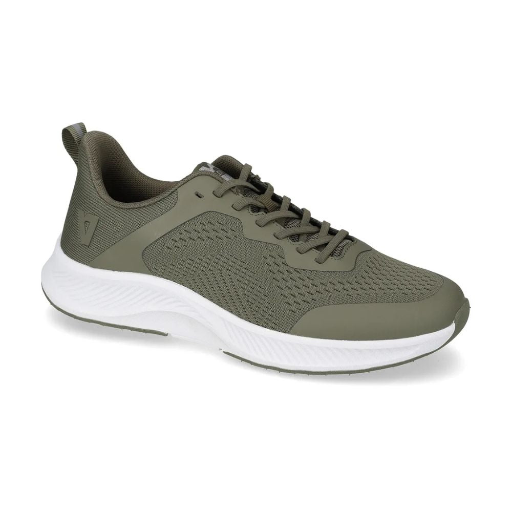 VALLEVERDE Sneaker Uomo verde con tomaio tessuto elasticizzato.