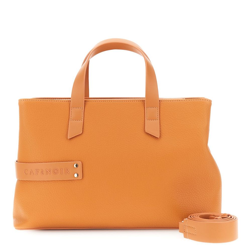 Borsa a Mano Donna Cafènoir Logo TPU Arancio