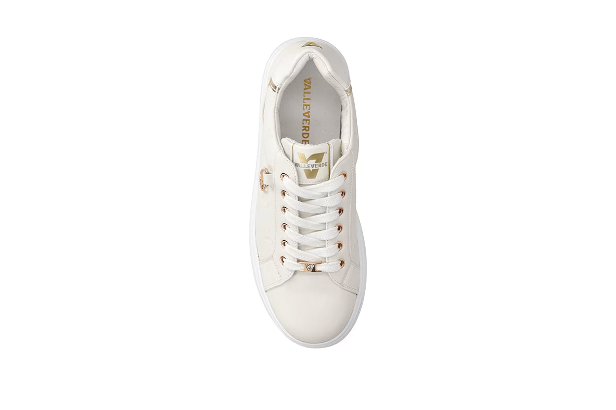 VALLEVERDE Sneaker donna Bianco con tomaio logato.