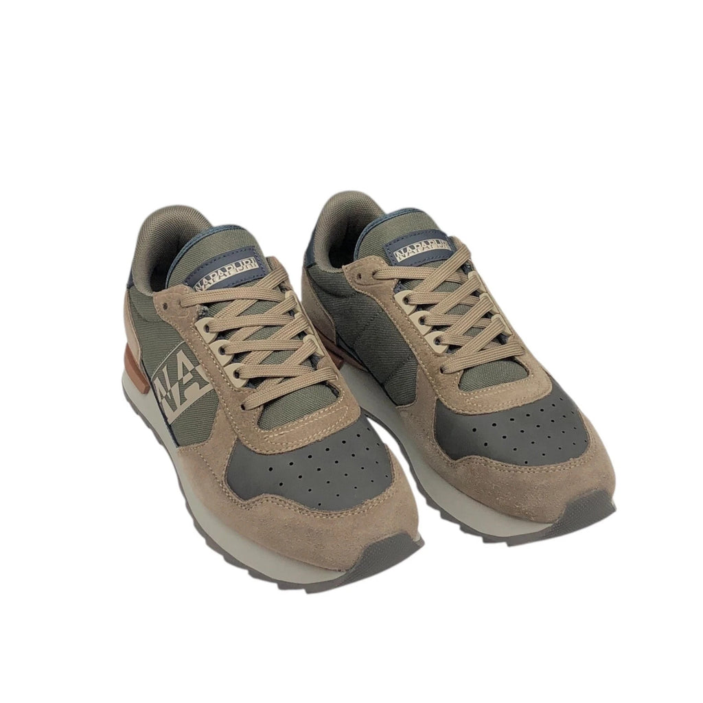 NAPAPIJRI COD.NPOA88XIMZ11 SCARPE CASUAL UOMO IN PELLE COL.GREY BROWN