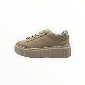 JANET E JANET COD.J572 SNEAKER DONNA IN PELLE COL.BEIGE MARINE 640