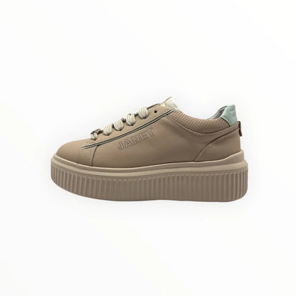 JANET E JANET COD.J572 SNEAKER DONNA IN PELLE COL.BEIGE MARINE 640