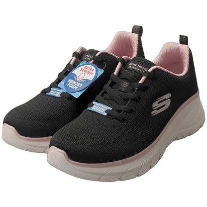 Scarpe da ginnastica Skechers Fashion Fit 2.0 donna alla moda in nero oro rosa