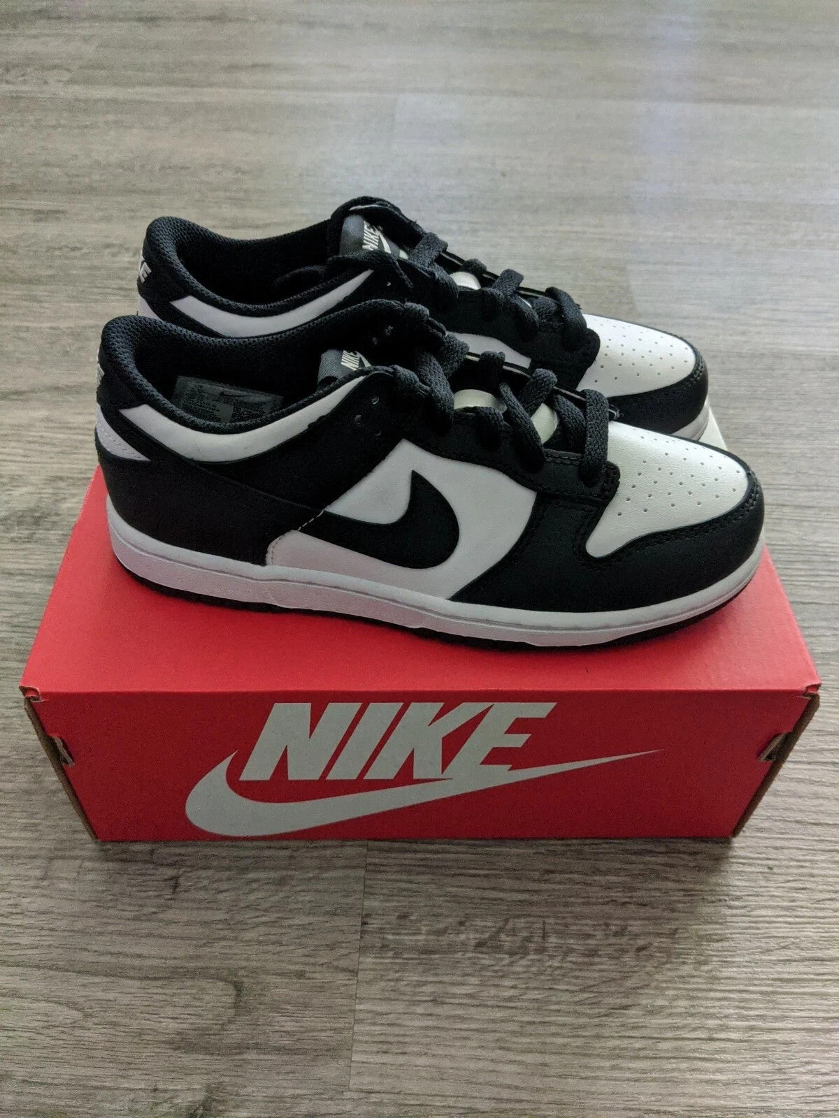 Nike Dunk Low PS 'Panda' White Black Grade School Sneaker (CW1588-100)