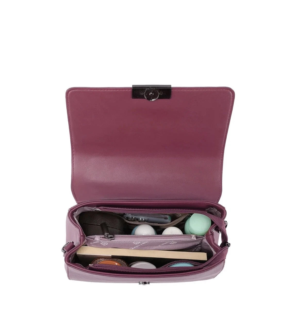 Queen Helena Borsa da Donna con manico e chiusura a scatto Art.M1062 Col.Bordeau