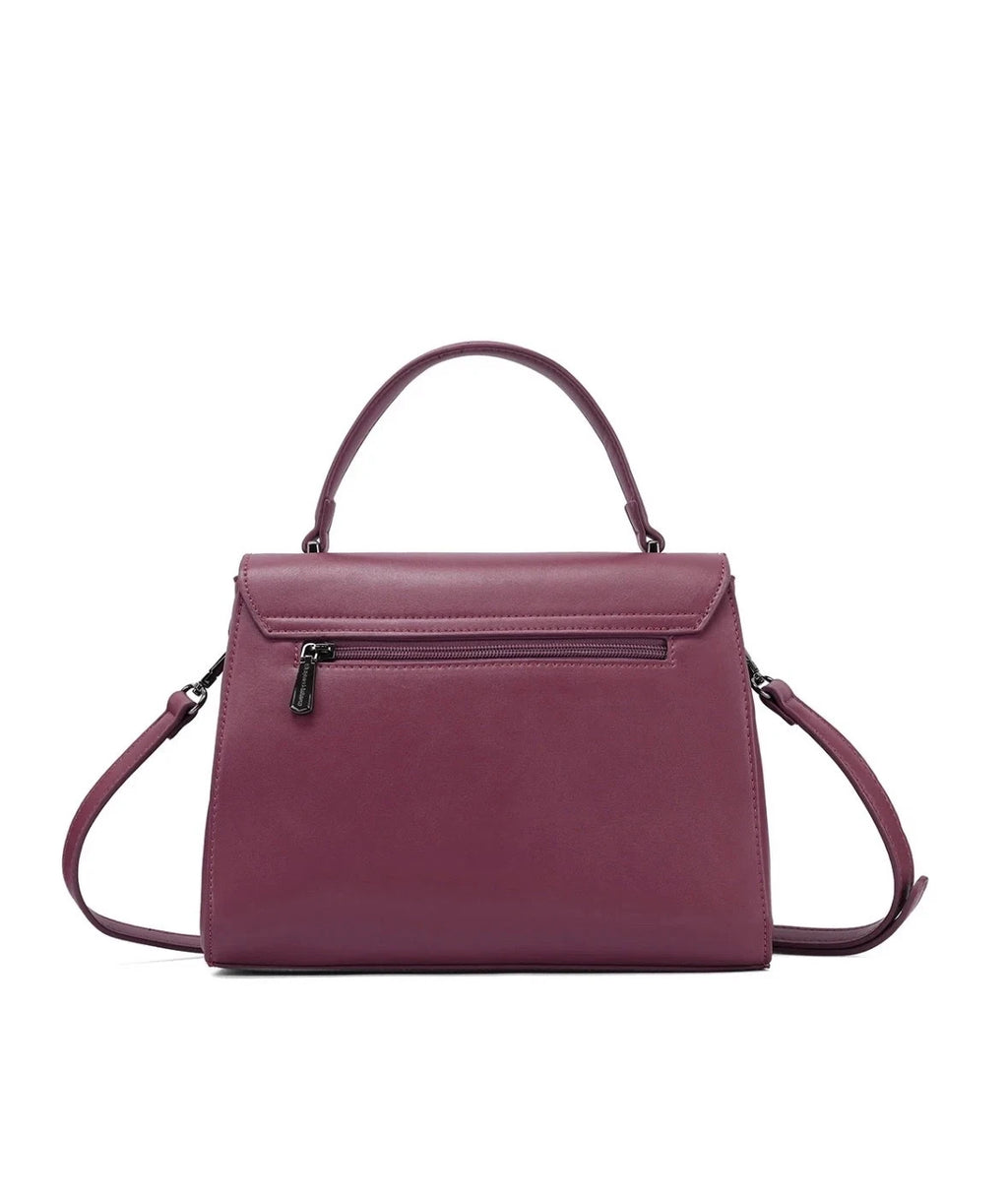 Queen Helena Borsa da Donna con manico e chiusura a scatto Art.M1062 Col.Bordeau