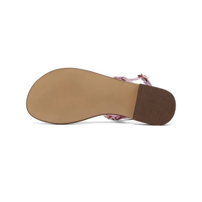 QUEEN HELENA Sandali gioiello donna flat con applicazioni VIOLA Y7001