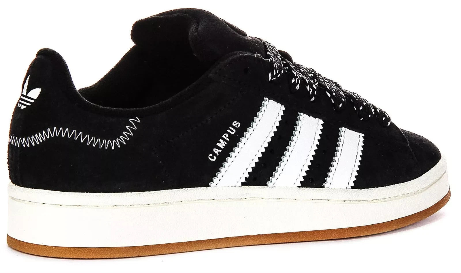 Adidas Campus Gomma Suola Camoscio Donna Sneakers In Nero Bianco
