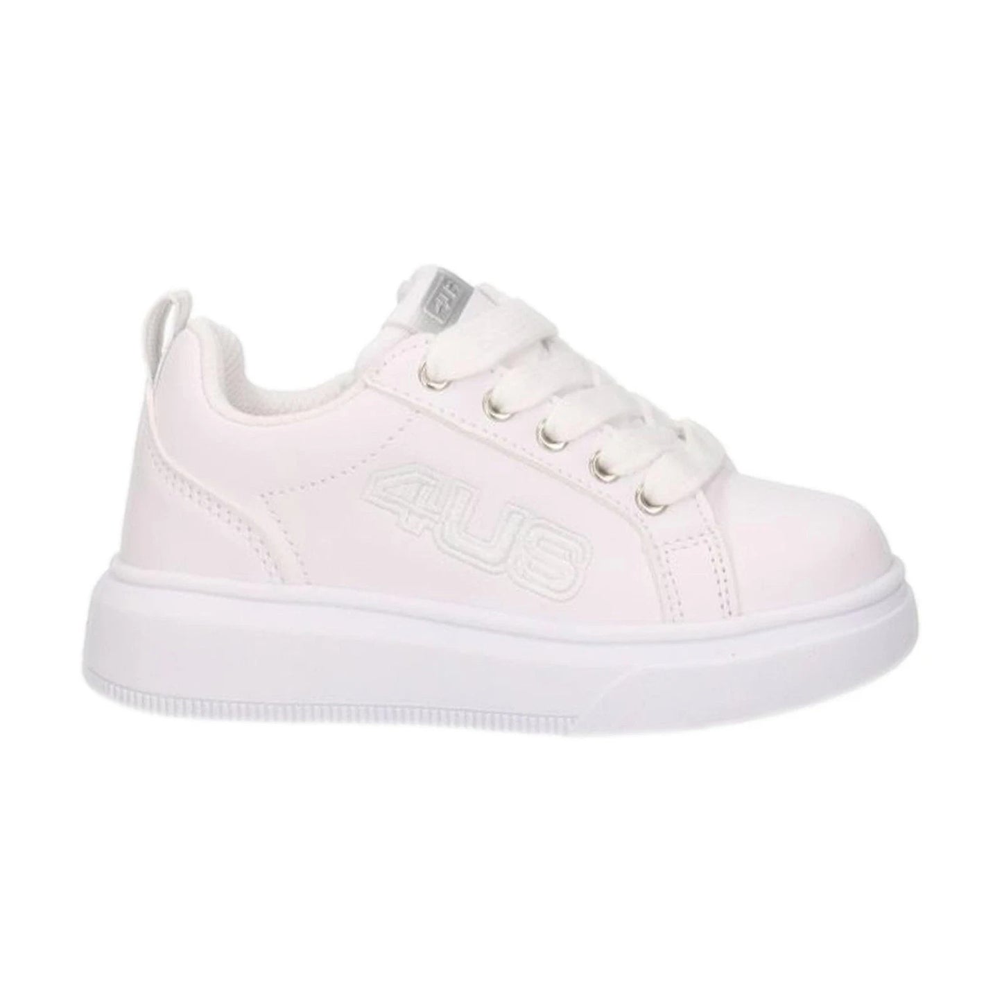 Paciotti 4US UBK25004 Sneakers Bambino Stringate con Zip Laterale Bianco