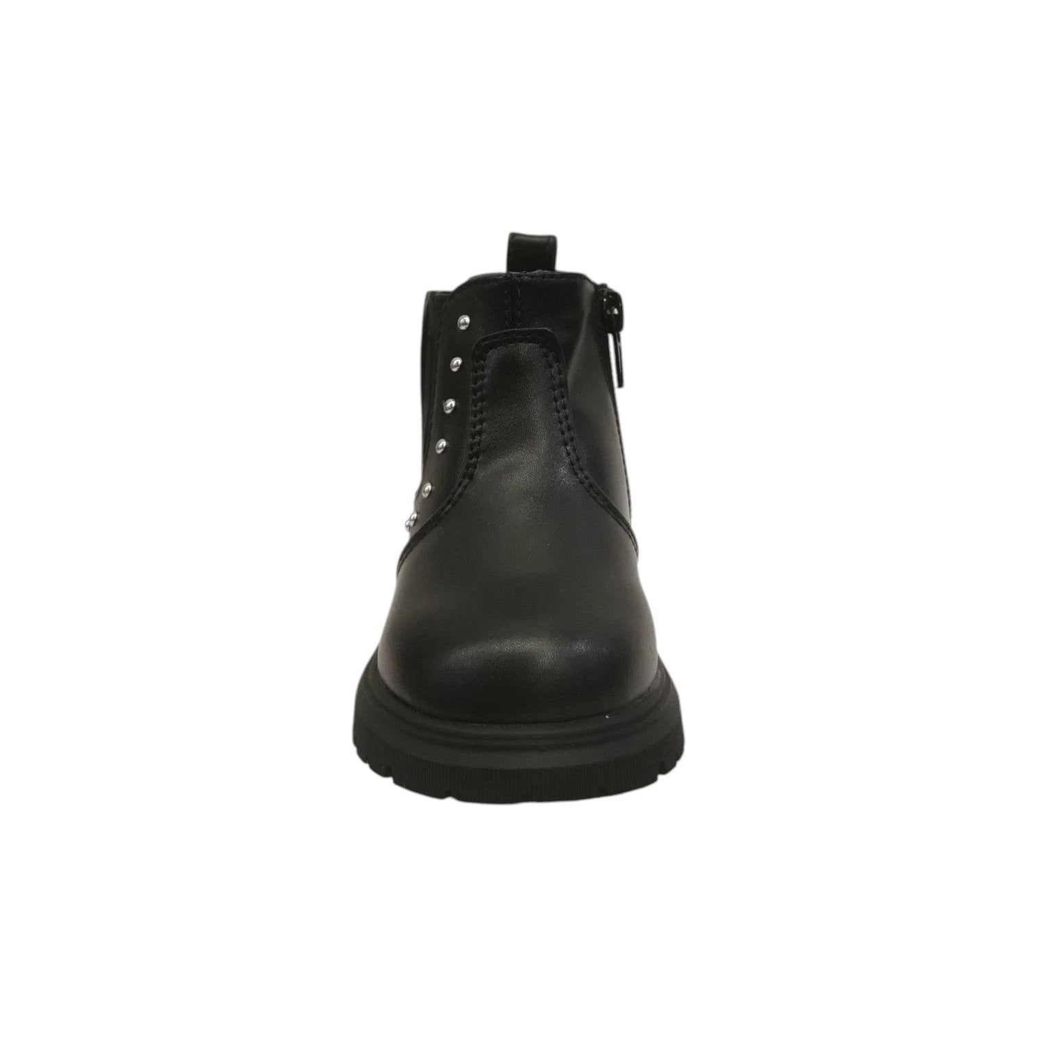 Cult Young Beatles Bambina in Ecopelle Nera con Borchiette e Zip