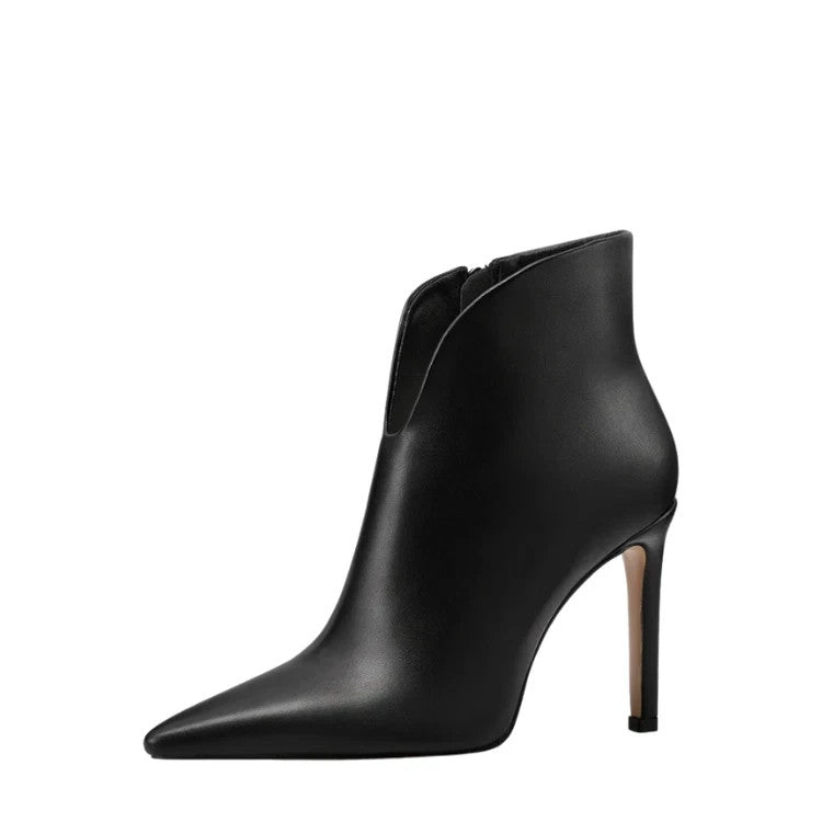 Queen Helena Stivaletti da Donna a punta tacco 10cm. Art.K4053 Col.Nero