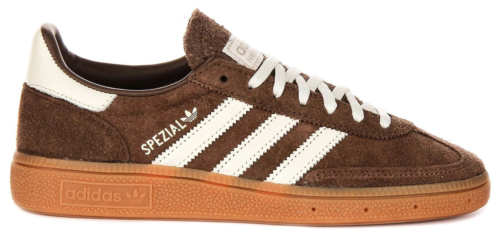 Adidas Handball Spezial Gum Lace Up Scarpe Da Donna In Marrone E Bianco