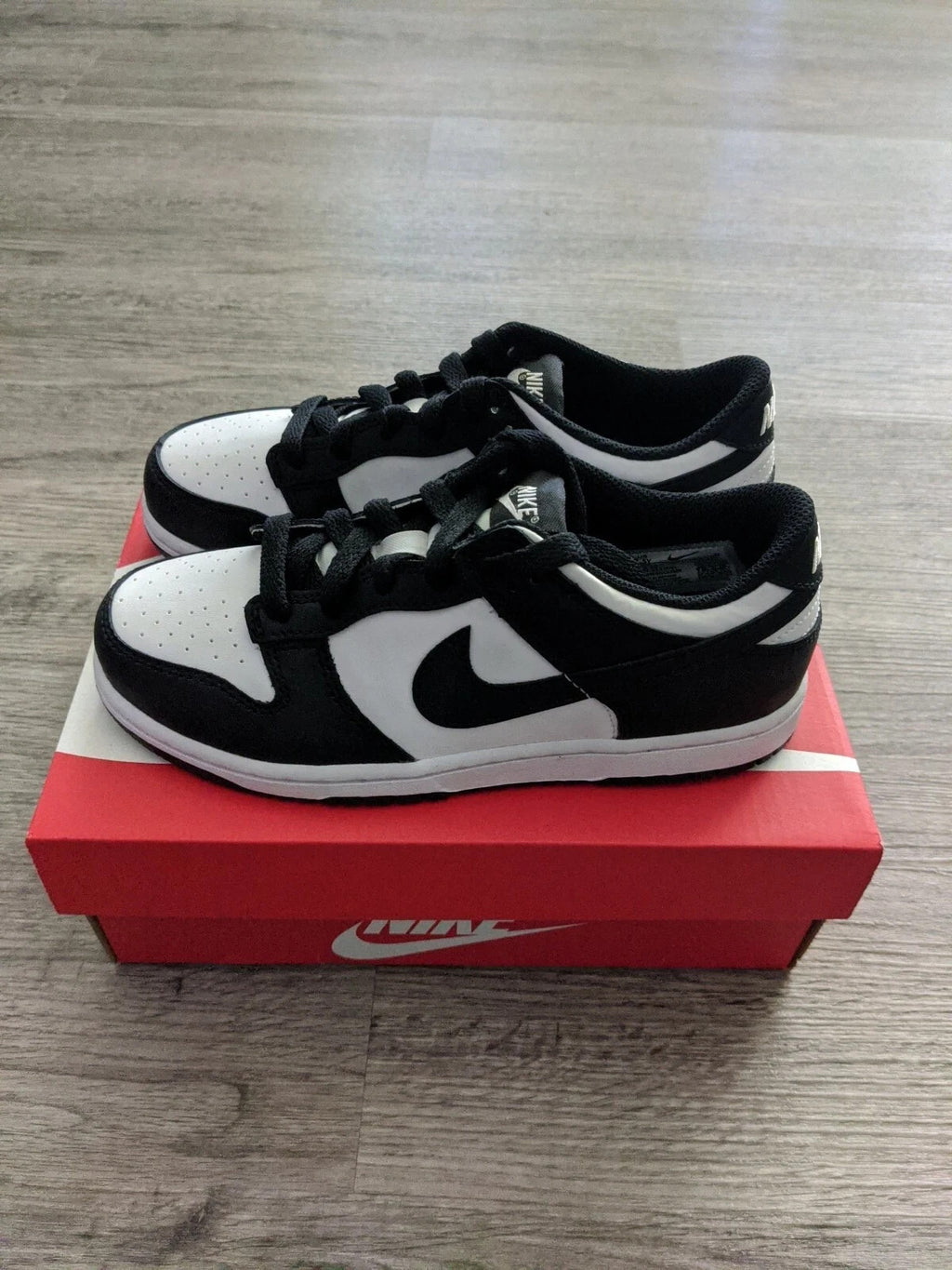 Nike Dunk Low PS 'Panda' White Black Grade School Sneaker (CW1588-100)