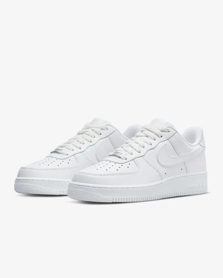 Nike Air Force 1 07 Unisex Bianco/Bianco 100% Marca Originale