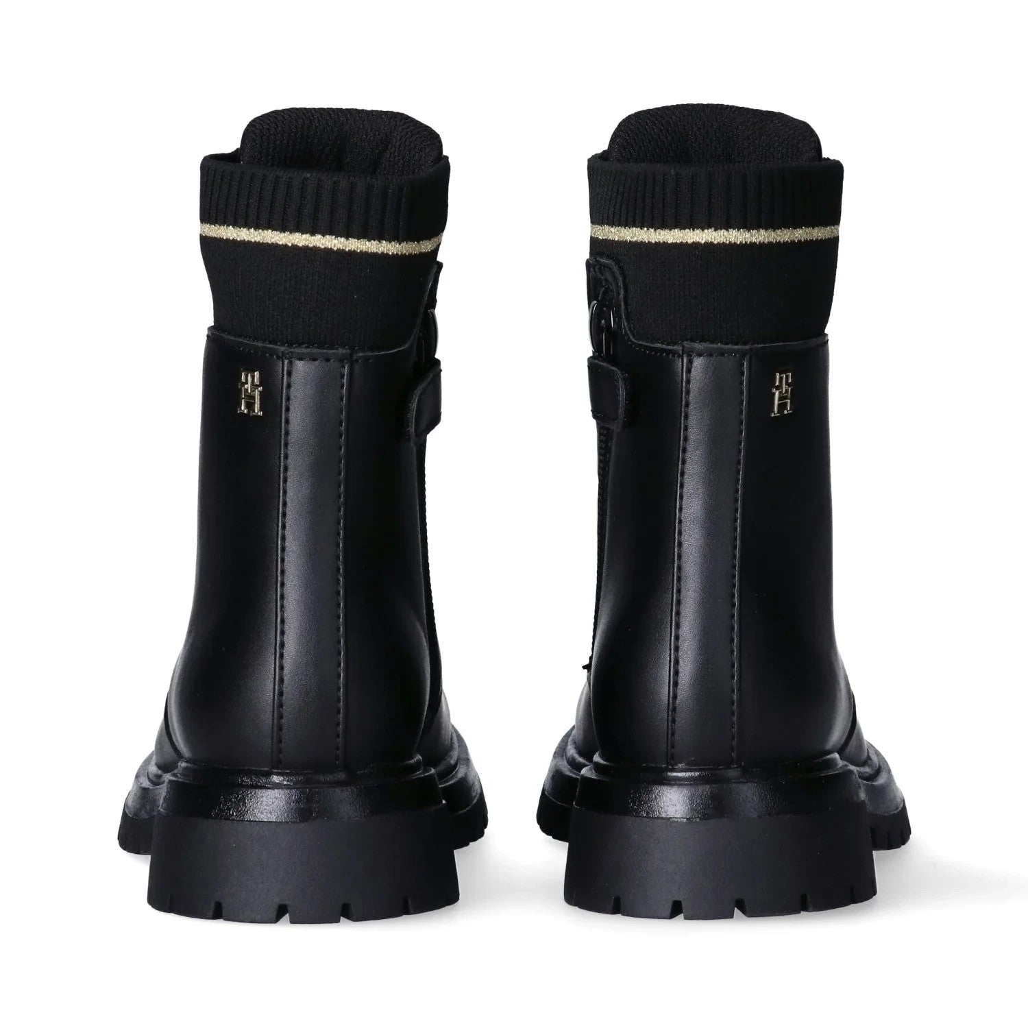 Tommy Hilfiger Stivaletti da bambina con elastico e dettaglio dorato