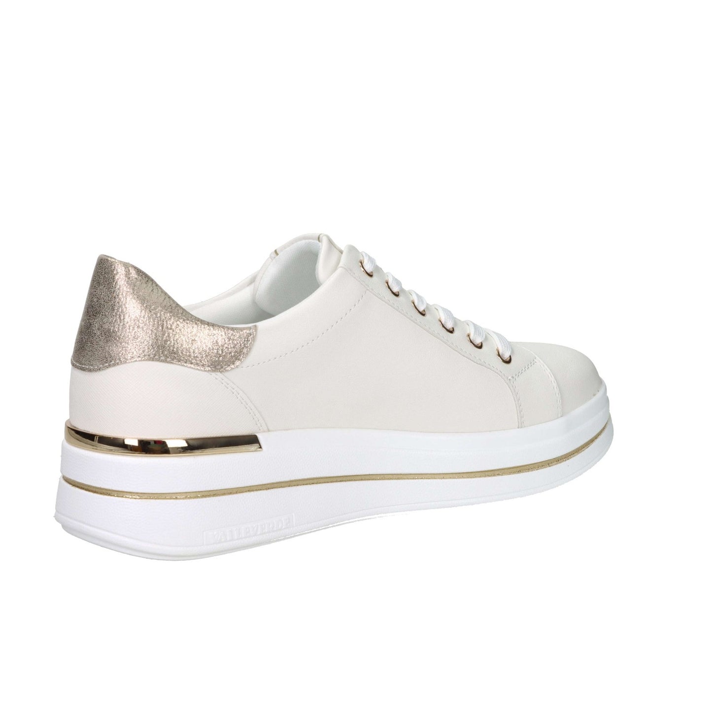 VALLEVERDE SNEAKERS BASSA 35482L BIANCO/ORO