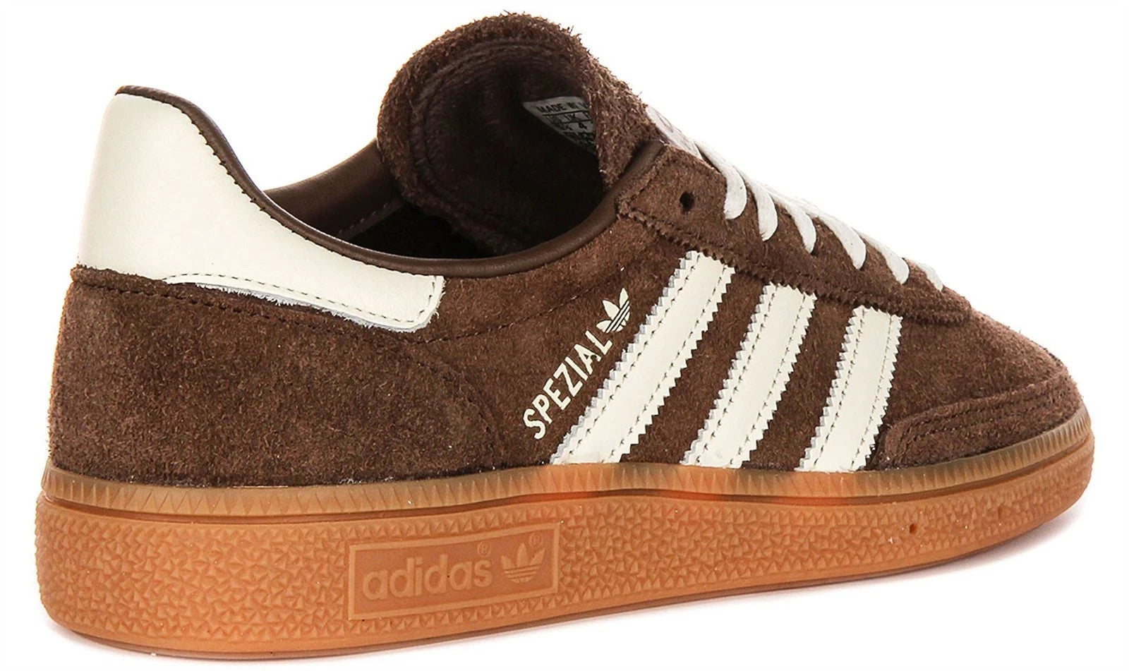 Adidas Handball Spezial Gum Lace Up Scarpe Da Donna In Marrone E Bianco