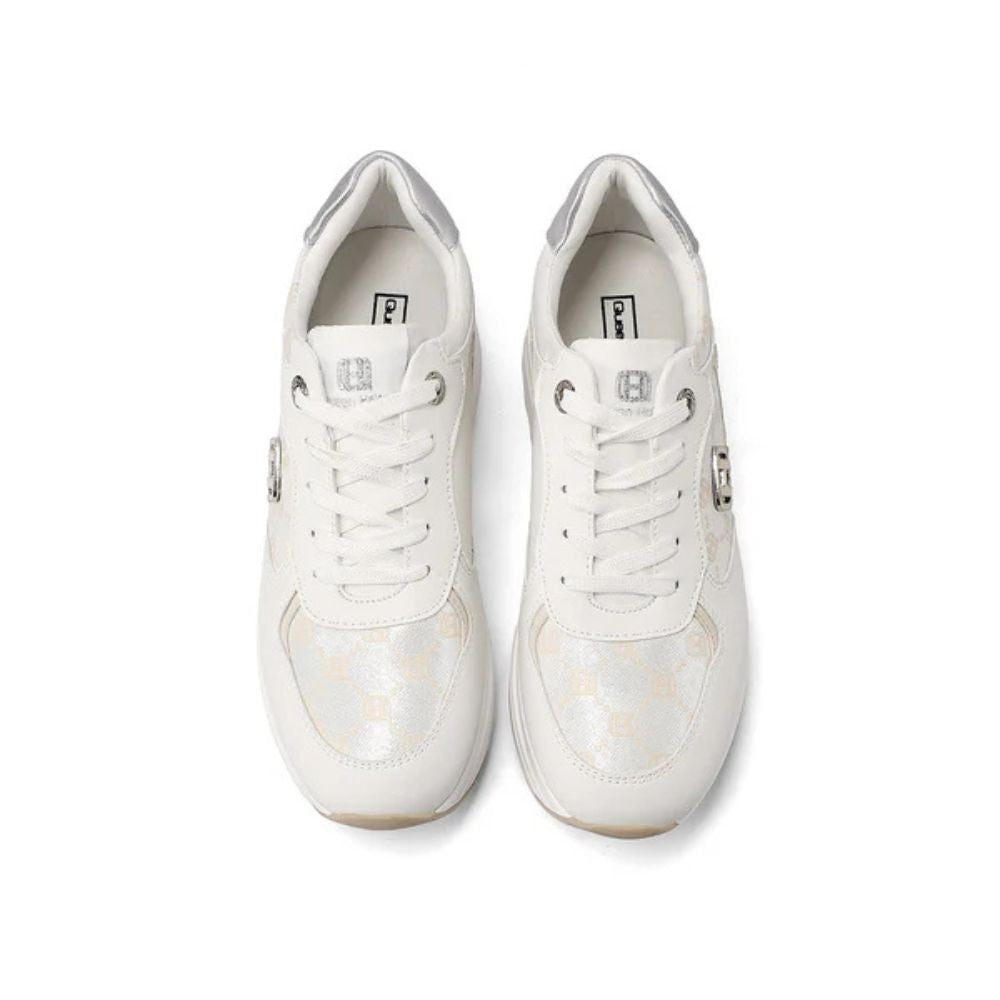 QUEEN HELENA Sneakers donna con zeppa e design urbano white X34-21