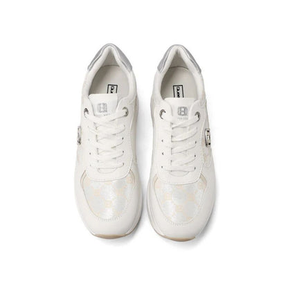 QUEEN HELENA Sneakers donna con zeppa e design urbano white X34-21