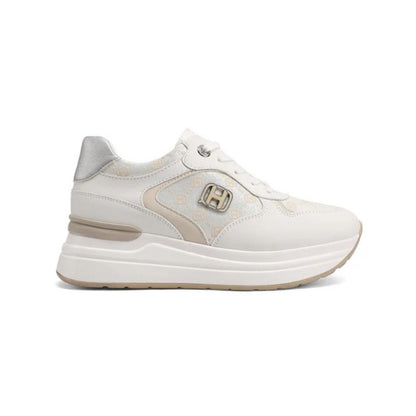 QUEEN HELENA Sneakers donna con zeppa e design urbano white X34-21