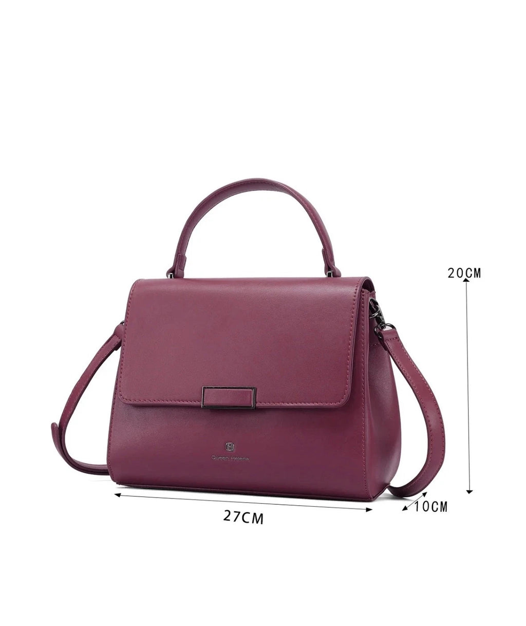 Queen Helena Borsa da Donna con manico e chiusura a scatto Art.M1062 Col.Bordeau