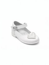 LAURA BIAGIOTTI - Ballerina con cuore in strass bambina bianca