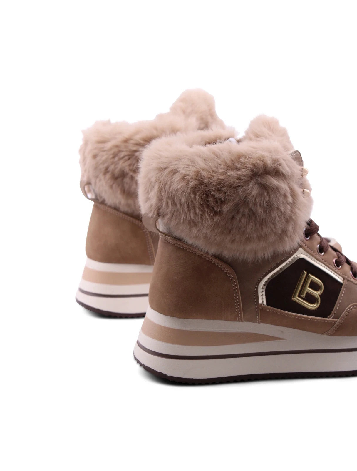 Laura Biagiotti Sneaker alta con pelliccia da donna