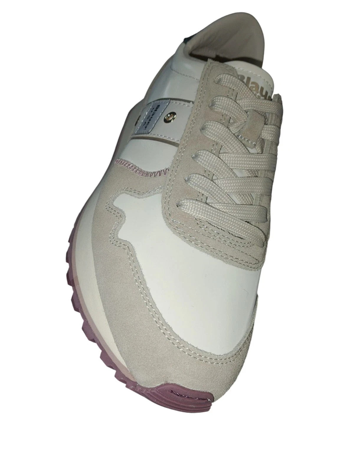 Scarpe Blauer Millen03 Sneakers Donna Pelle e Camoscino Crema