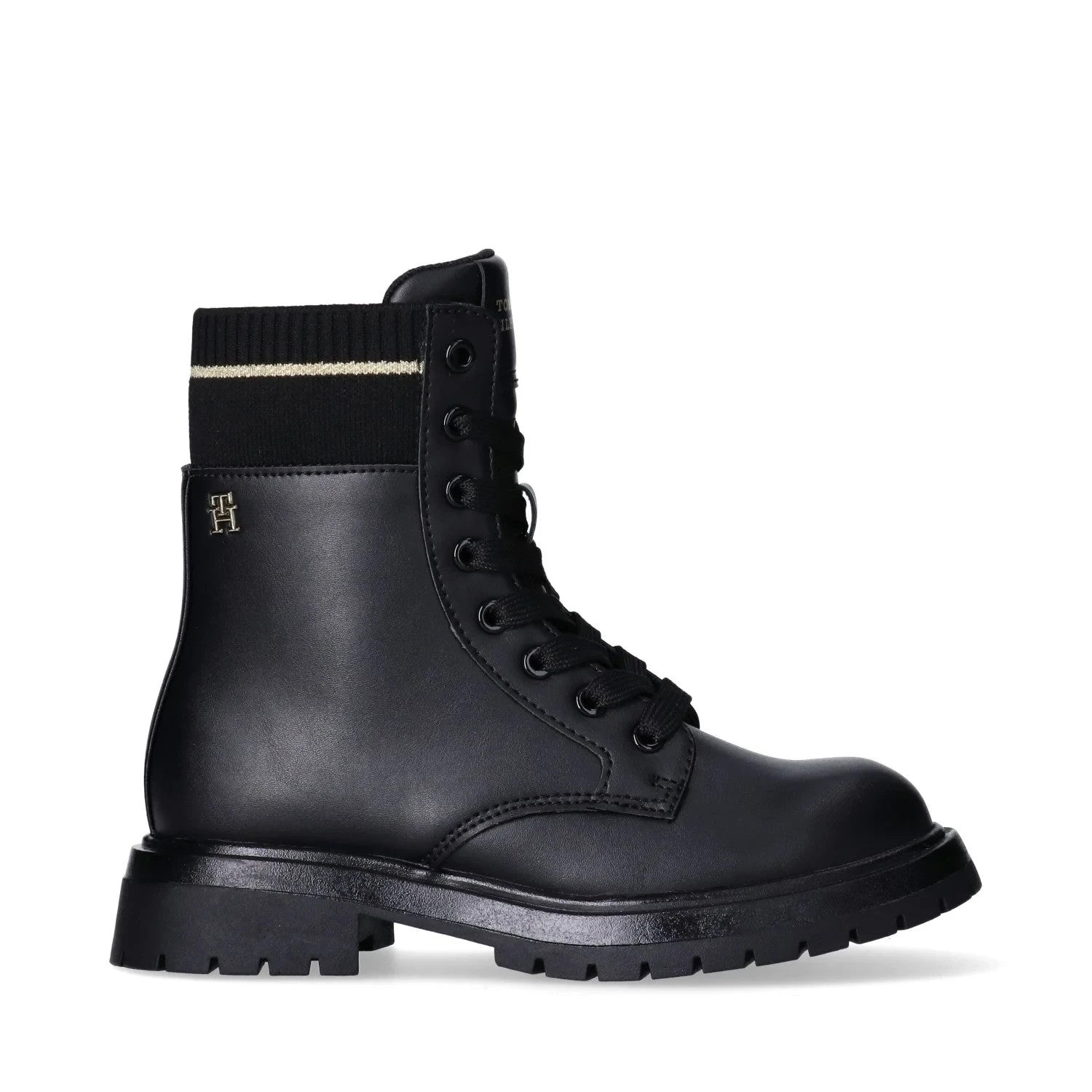 Tommy Hilfiger Stivaletti da bambina con elastico e dettaglio dorato