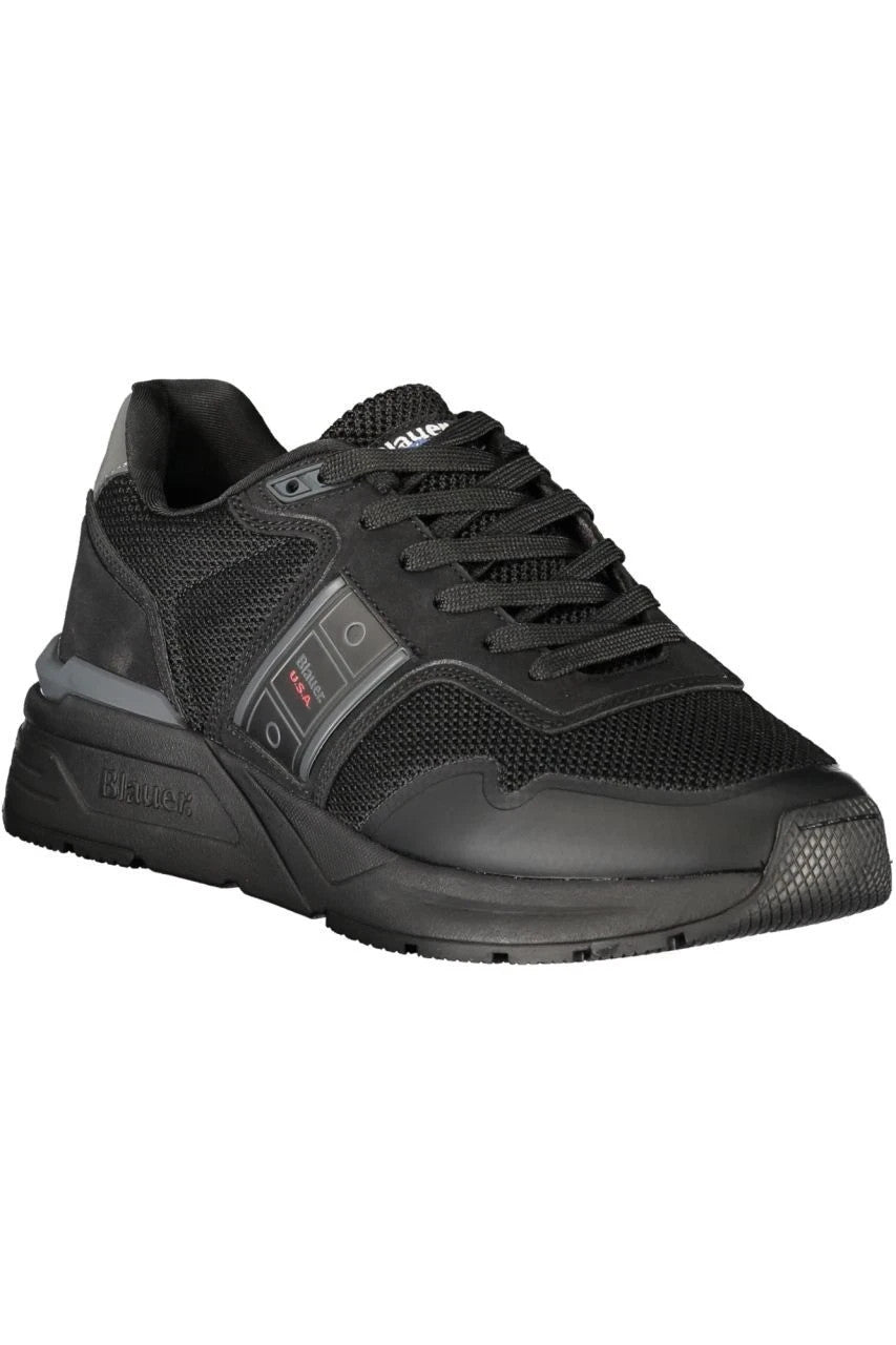 Blauer USA S5Ray05 Black Sneakers Sportive per Uomo in nabuk e tessuto nero