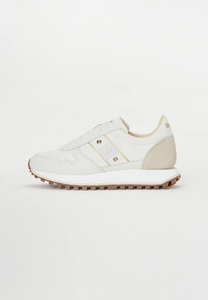 Blauer Millen Sneakers basse Donna, White/cream Pelle / nylon