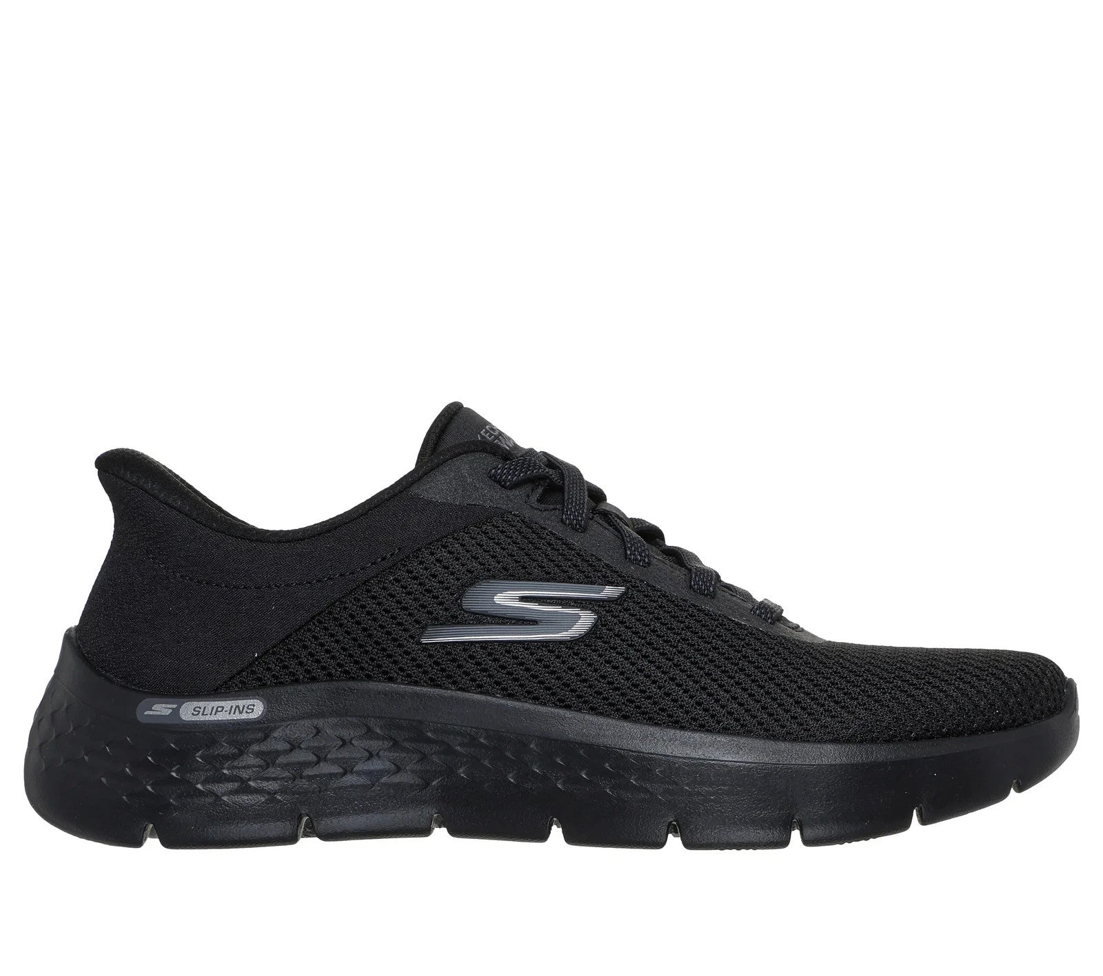 Skechers Slip-ins Go Walk Flex da Donna Scarpe Nere Memory Foam Senza Lacci New