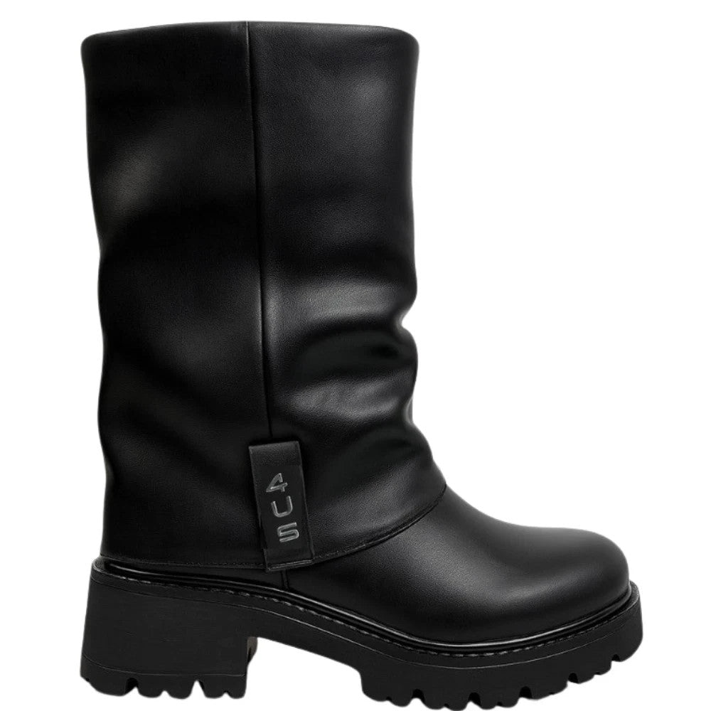 4US By Paciotti Stivaletti da Donna in pelle Art.4BX122 Col.Nero