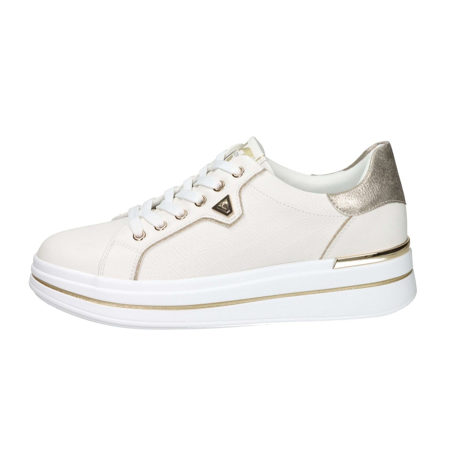 VALLEVERDE SNEAKERS BASSA 35482L BIANCO/ORO
