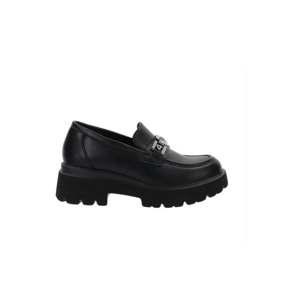 4US Mocassino Donna Con Tacco ed Accessorio By Cesare Paciotti - NER (Nero)