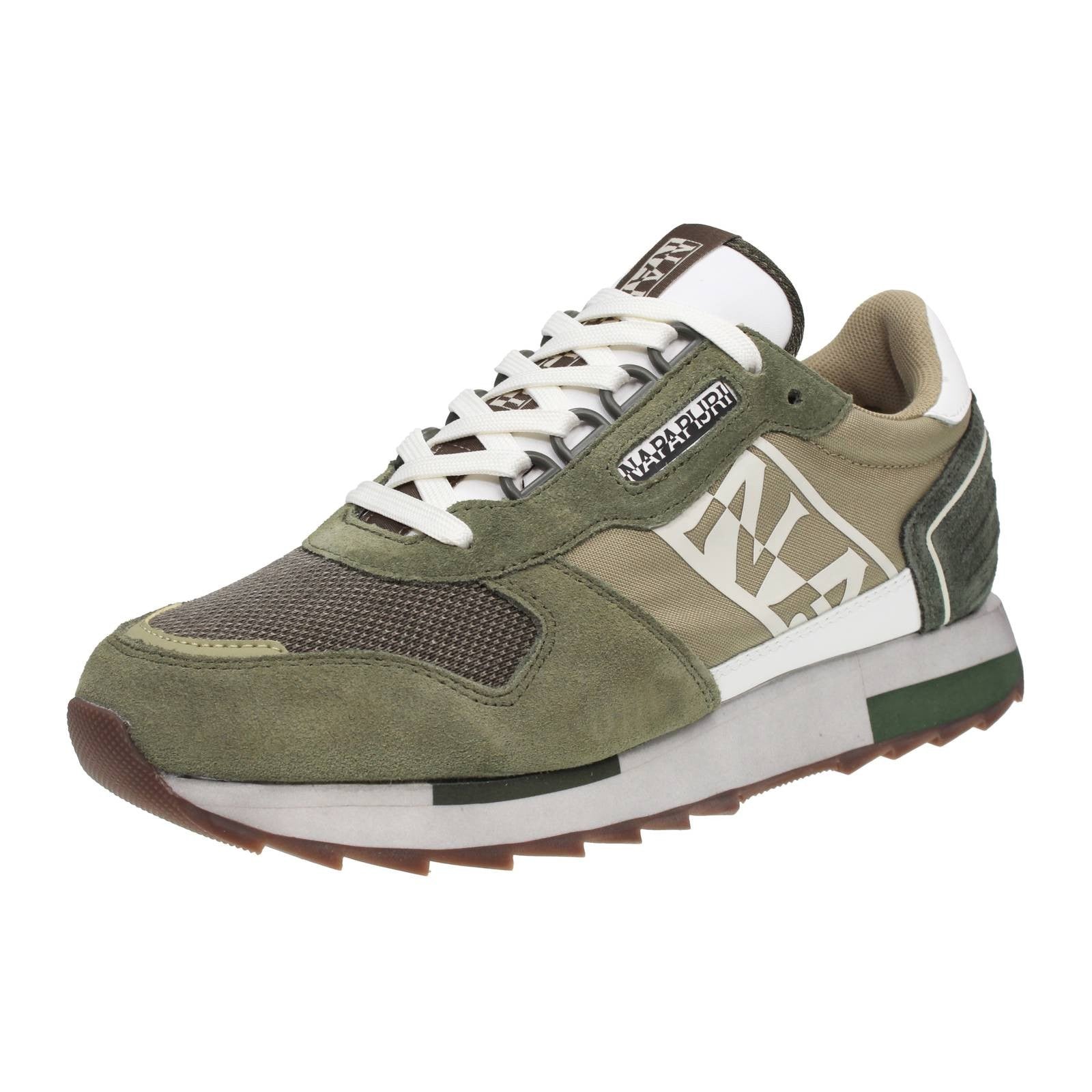 Napapijri Virtus 02 - Sneakers Basse In Suede Verde - Uomo Scarpe Sneakers