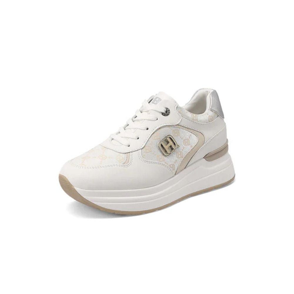 QUEEN HELENA Sneakers donna con zeppa e design urbano white X34-21