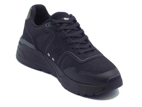 Blauer USA S5Ray05 Black Sneakers Sportive per Uomo in nabuk e tessuto nero