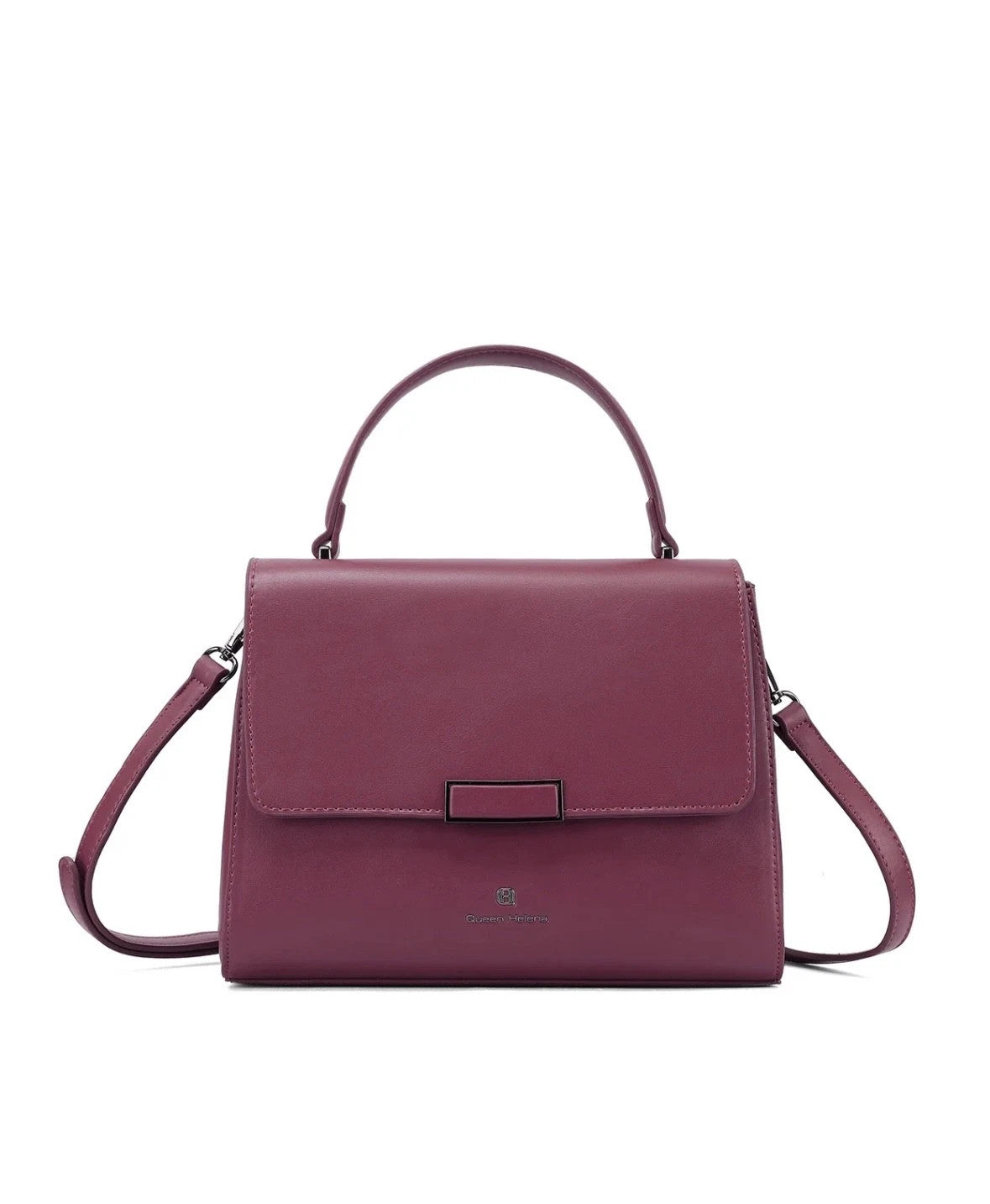 Queen Helena Borsa da Donna con manico e chiusura a scatto Art.M1062 Col.Bordeau