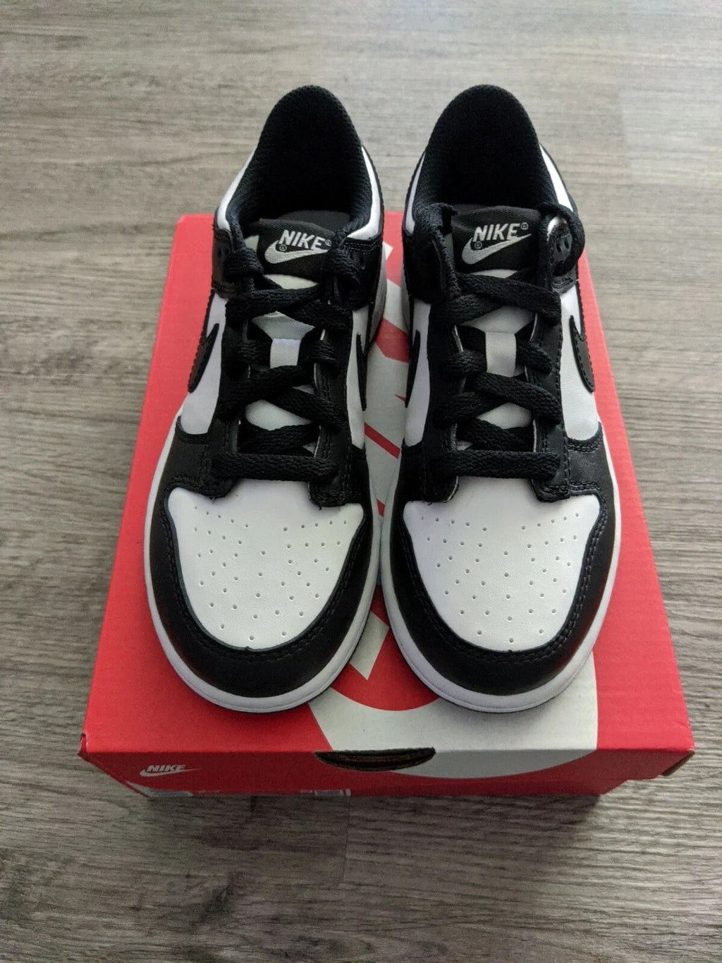 Nike Dunk Low PS 'Panda' White Black Grade School Sneaker (CW1588-100)