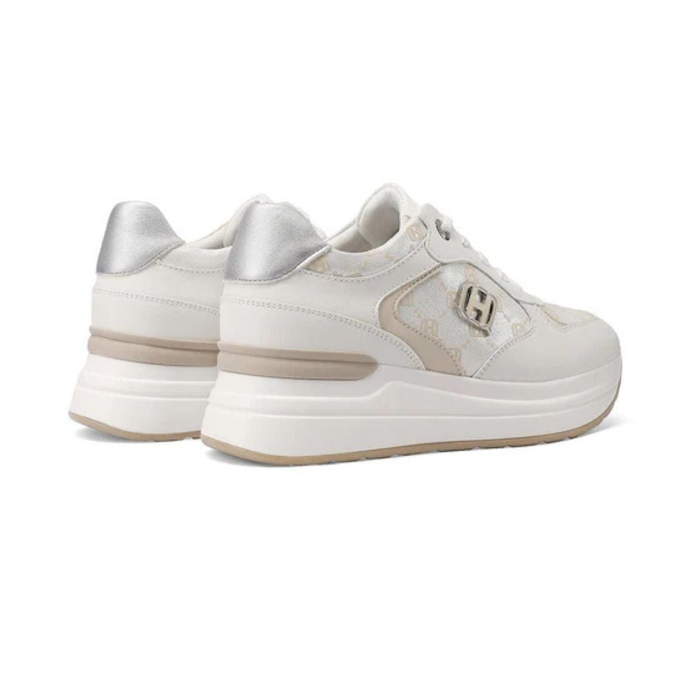 QUEEN HELENA Sneakers donna con zeppa e design urbano white X34-21
