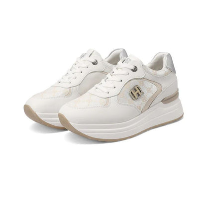 QUEEN HELENA Sneakers donna con zeppa e design urbano white X34-21