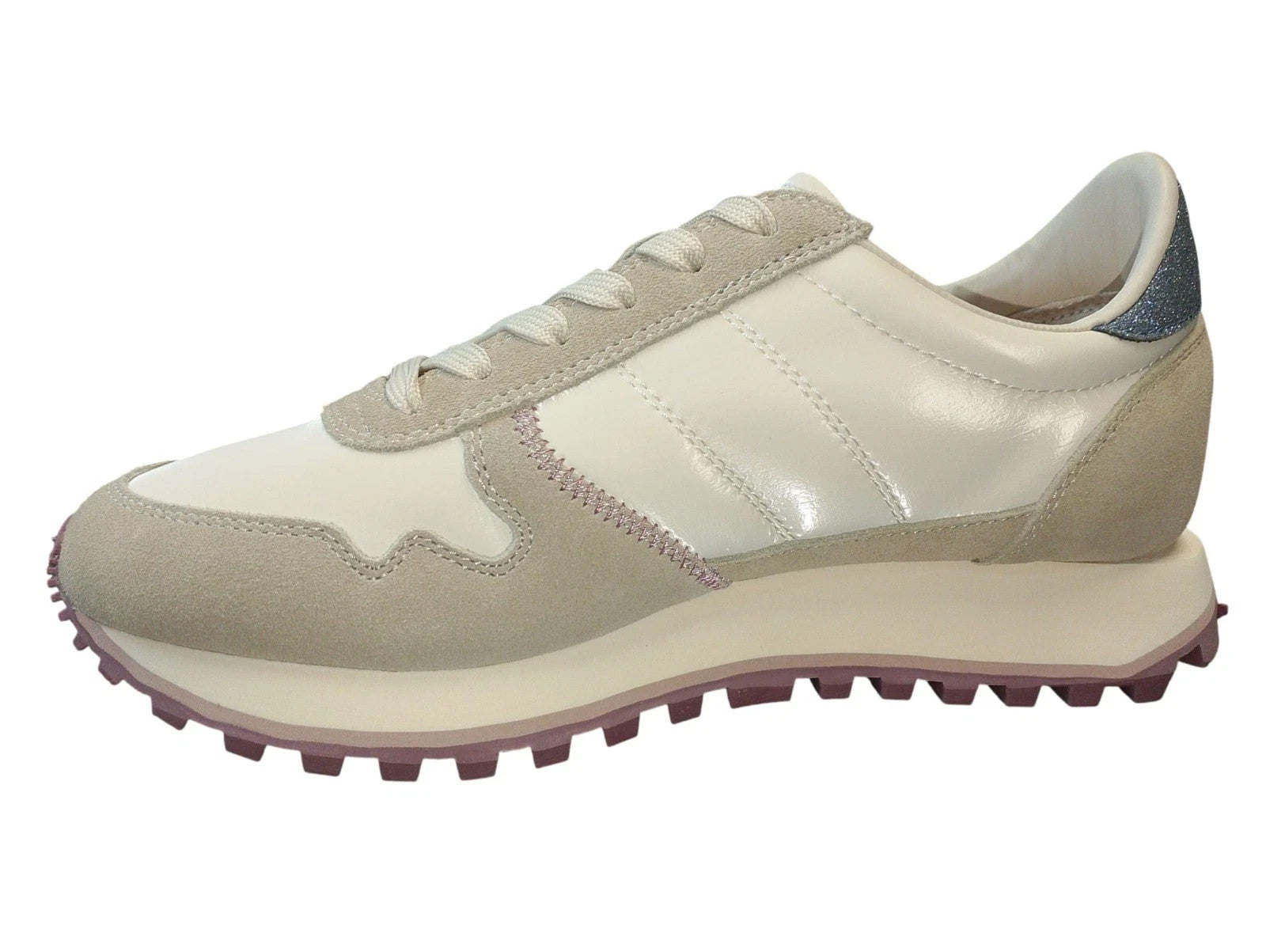 Scarpe Blauer Millen03 Sneakers Donna Pelle e Camoscino Crema