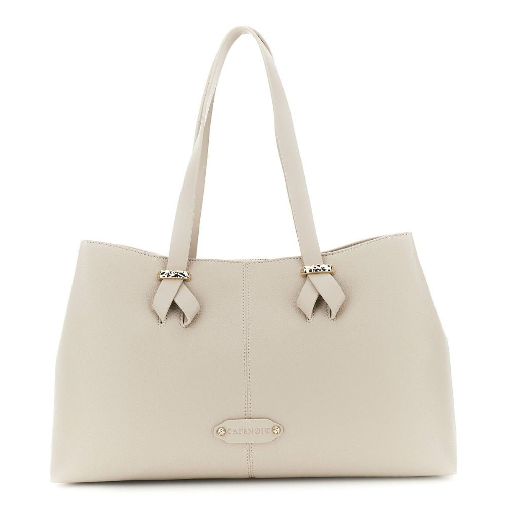 Borsa Donna Cafènoir Shopping Bag Pelle Martellata Nude