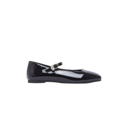 LIU JO Ballerine BIMBA in vernice NERO con strass sulla chiusura laterale