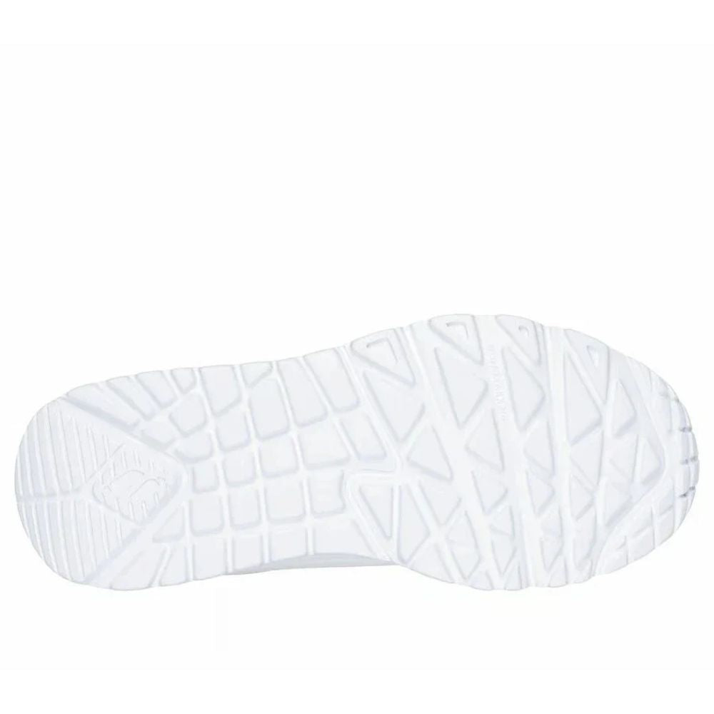 Skechers UNO Lite Donna con Lacci Elasticcizzati Scarpe Bianche con Memory Foam